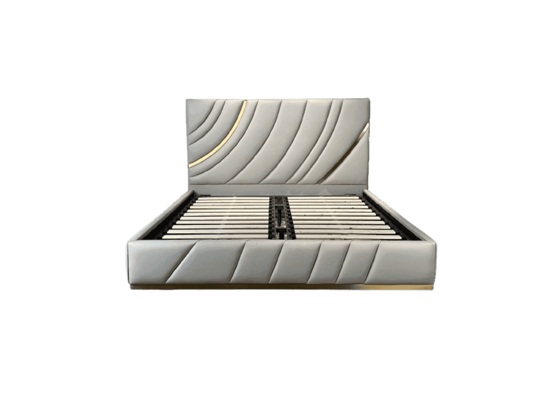 Кровать «Модель 12» с рельефным изголовьем - миниатюра 1