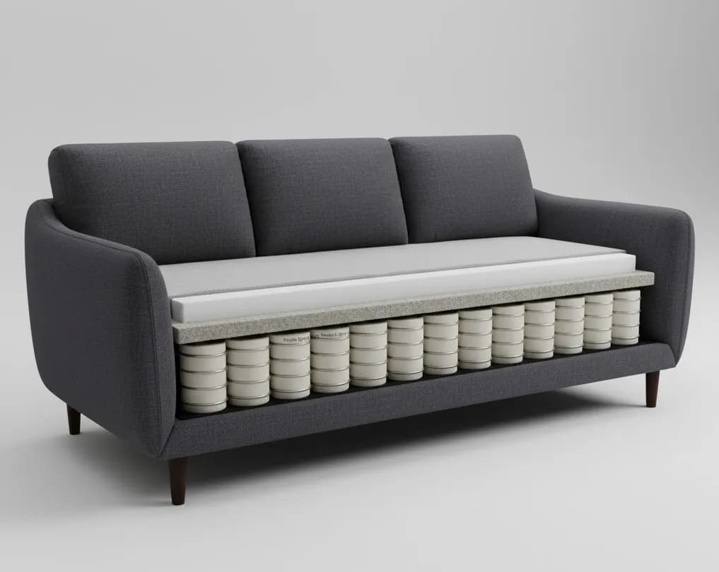 Диван с пружинным блоком