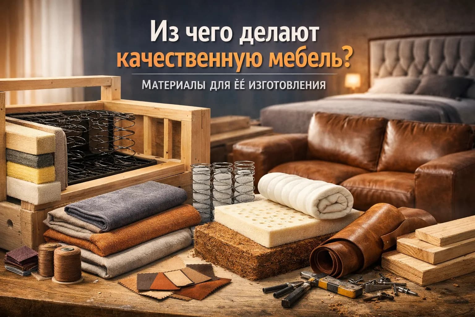 Из чего делают качественную мебель — материалы диванов и кроватей