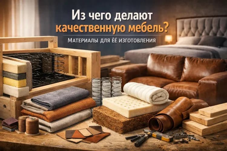 Из чего делают качественную мебель — материалы диванов и кроватей