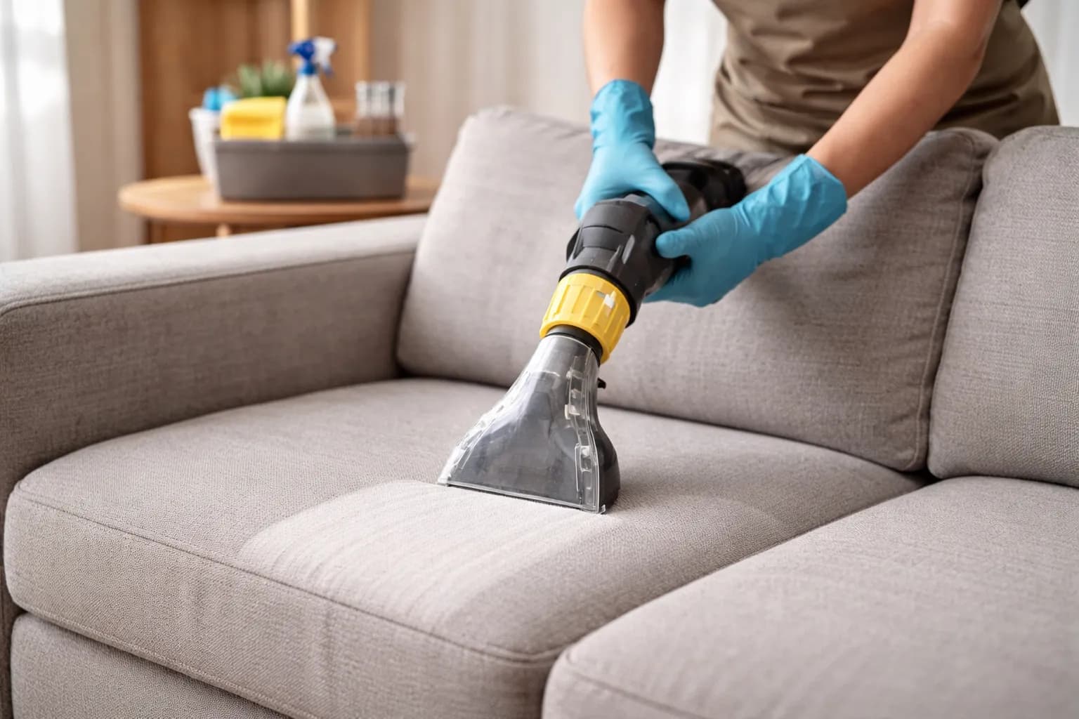 диван с чисткой или пылесосом